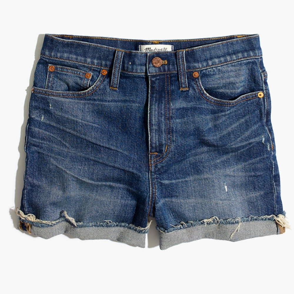 Madewell High-Rise Denim Shorts in Glenoaks Wash